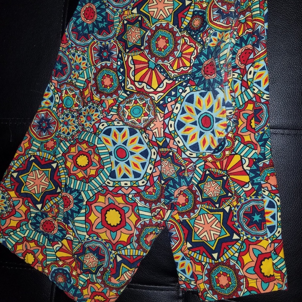 LuLaRoe TC Leggings - Vivid Geometric/Mandalas